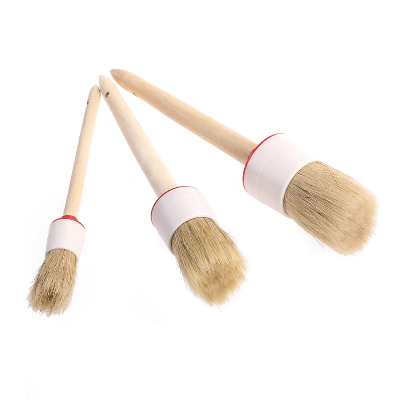 ibasenice Marinade Brush for BBQ Bristle Brush for Oil Painting Ergonomic Wooden Handle and Scraper for Sauce