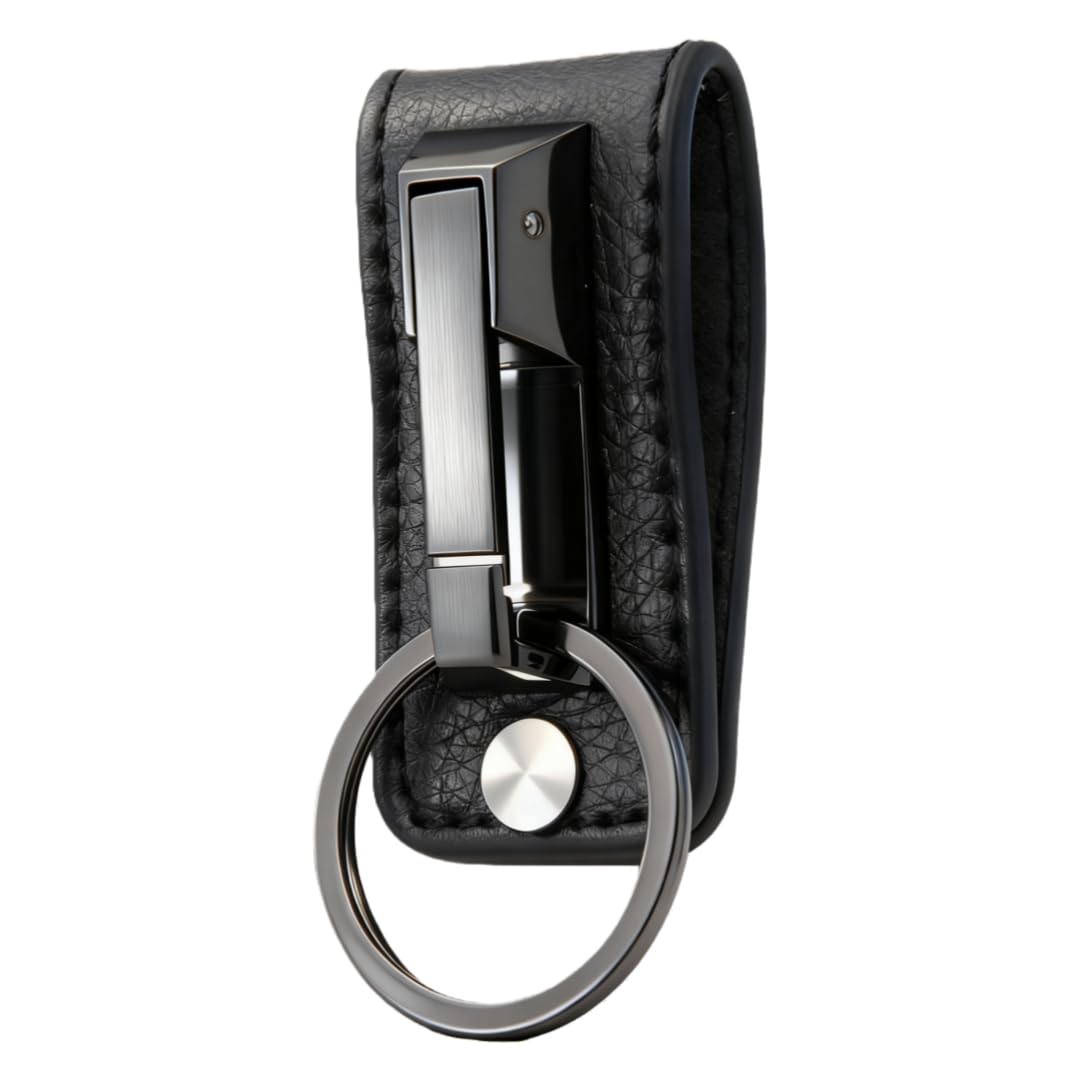 KMRii ケムリ 初期 レザー キーホルダー ベルトループ キーフック 黒 KMRii ケムリ 初期 レザー キーホルダー ベルトループ