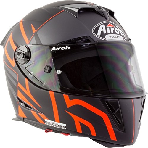 Airoh, casco integrale con striature, con adesivo
