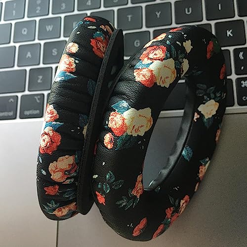 Almohadillas de repuesto QC35 para audífonos Bose QuietComfort 35 (QC35), QuietComfort 35 II (QC35 ii) y QuietComfort 45 (QC45) - Negro floral miniatura 5