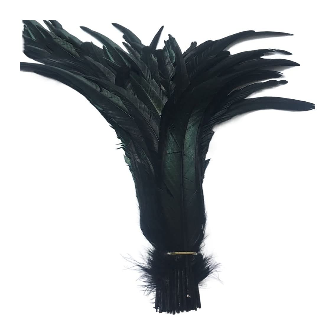 Plumas de gallo de 30-35cm flexibles para tocados y adornos de Navidad DIY