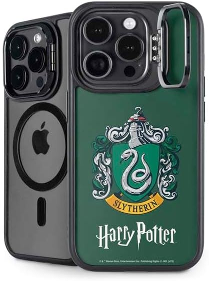 Skinit Kickstand Phone Case Compatible with iPhone 14 Pro - Officially Licensed Wizarding World Harry Potter Slytherin House Crest Design