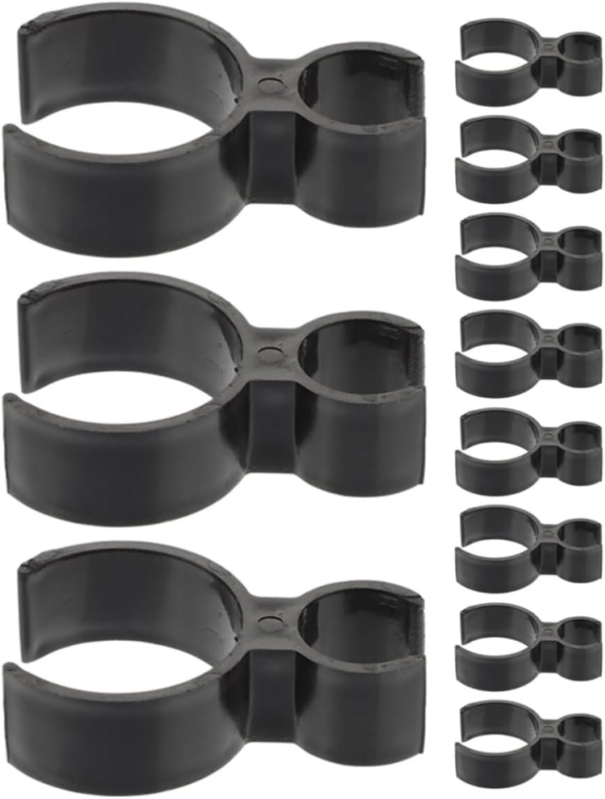 18pcs Plastic Cake Candle Clips for Parties and Weddings, Black