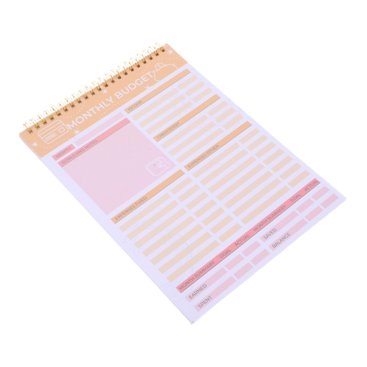 6 Pezzi Quaderni Spirale per Monitoraggio Spese Mensili e Bollette Carta Spessa Scrittura per Budget e Copertina Elegante e Resistente