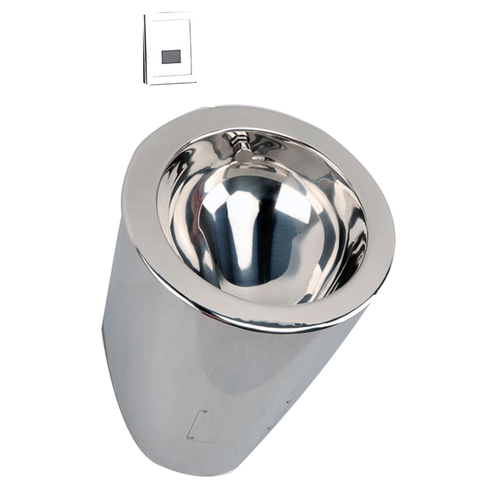 OTQEFTN Stainless Steel Intelligent Sensor Flushing Urinal,Wall Hung Urinal Hidden Smart Sensor Flushing Funnel Men's Urinal,for Bars Prisons?Ships?Trains