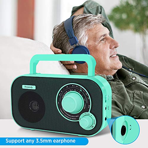 image for DreamSky AM FM Portable Radio Plug in Wall or Battery Operated for Hom
