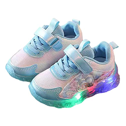Light Up Shoes For Girls Toddler Led Walking Sneaker Girls Sneakers Kids Children Baby Baby Kids Foot Wear (Blue, 24) #TOP3