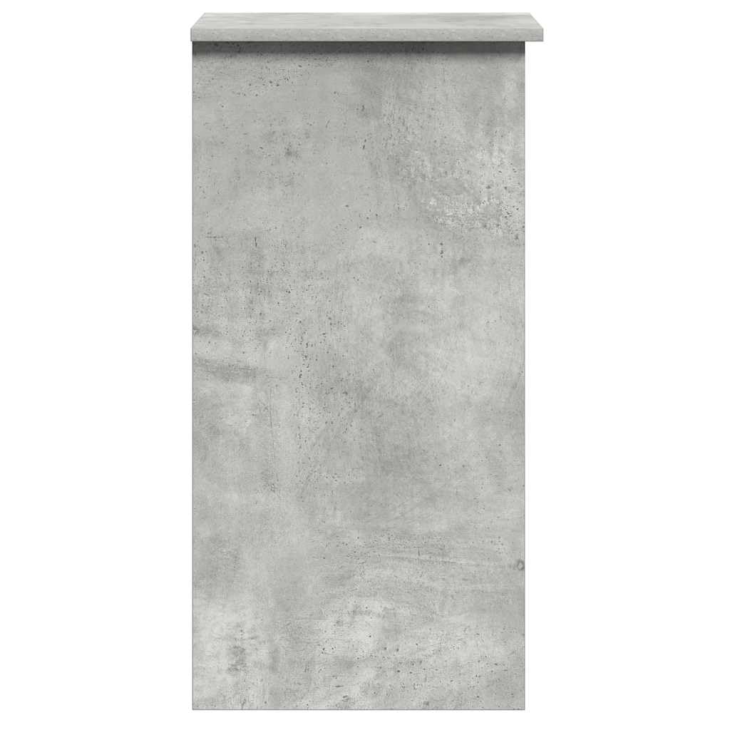 Scrivania con ripiani, grigio cemento, 84 x 40 x 78 cm, in legno stabile, scrivania per computer, postazione di lavoro per ufficio, segretario con spazio per lo studio e l'arredamento
