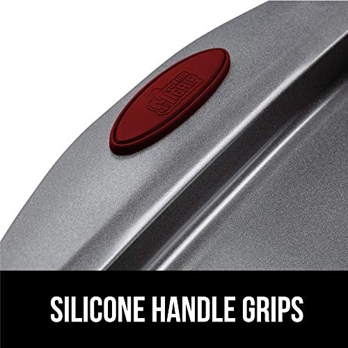 Gorilla Grip Nonstick, Heavy Duty, Carbon Steel Bakeware Sets, 6 Piece Baking Set, Rust Resistant, No Bending Or Popping, Silicone Handle, 2 Cookie Sheets, Round Cake Pans, 12 Cup Muffin Tins, Red #TOP3