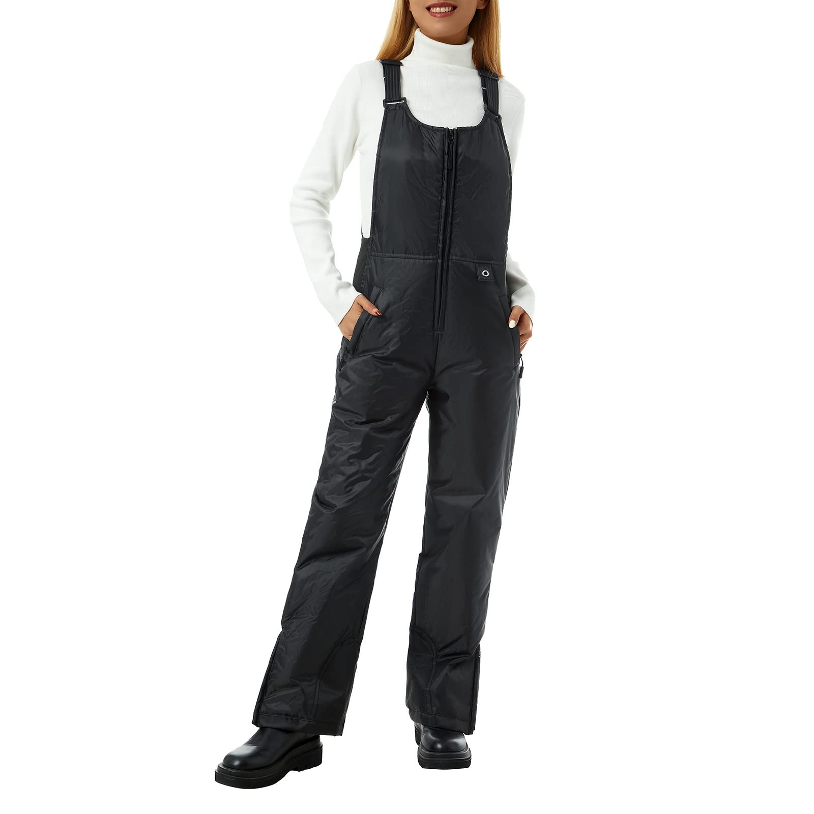 Felcia Ski-Latzhose für Damen, wasserdicht, winddicht, Thermoisolierung, verstellbarer Riemen, Strampelhose
