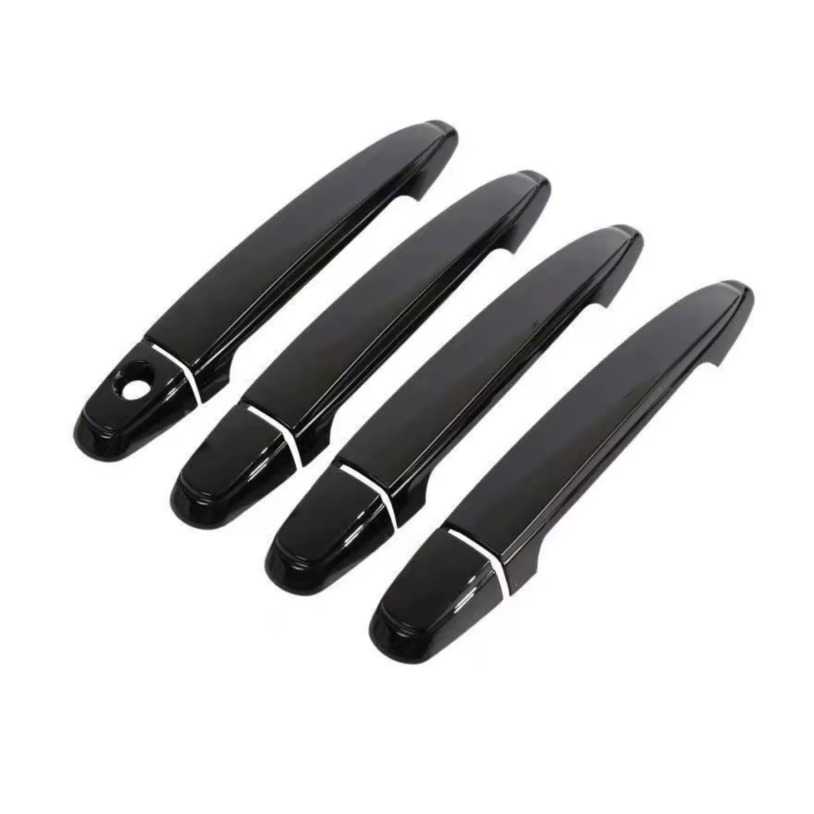 Qdzvalumv Black No Button Car Door Handles Cover Shell Compatible With Toyota For Mark X 2004-2009 Car Exterior Door Handle Cover Decoration Styling Accessories Set(Black No Button)