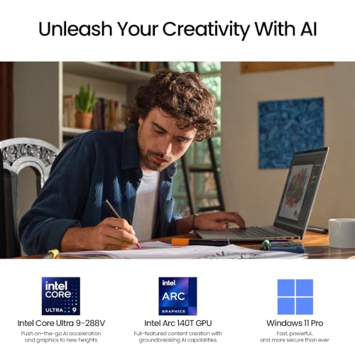 Image of 16 Inch Laptop Touchscreen Computer, 16 inch IPS 2K Touch Screen Business Laptop AI PC, 15th Gen Intel Core Ultra 9 (16-Cores), 32GB DDR5 RAM 512GB SSD, Windows 11 Pro, Backlit Keyboard, Number Pad