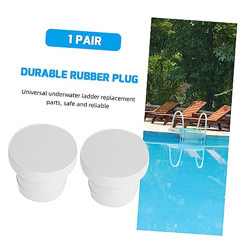 Par de tapones de goma para escalera de piscina, antideslizantes miniatura 3