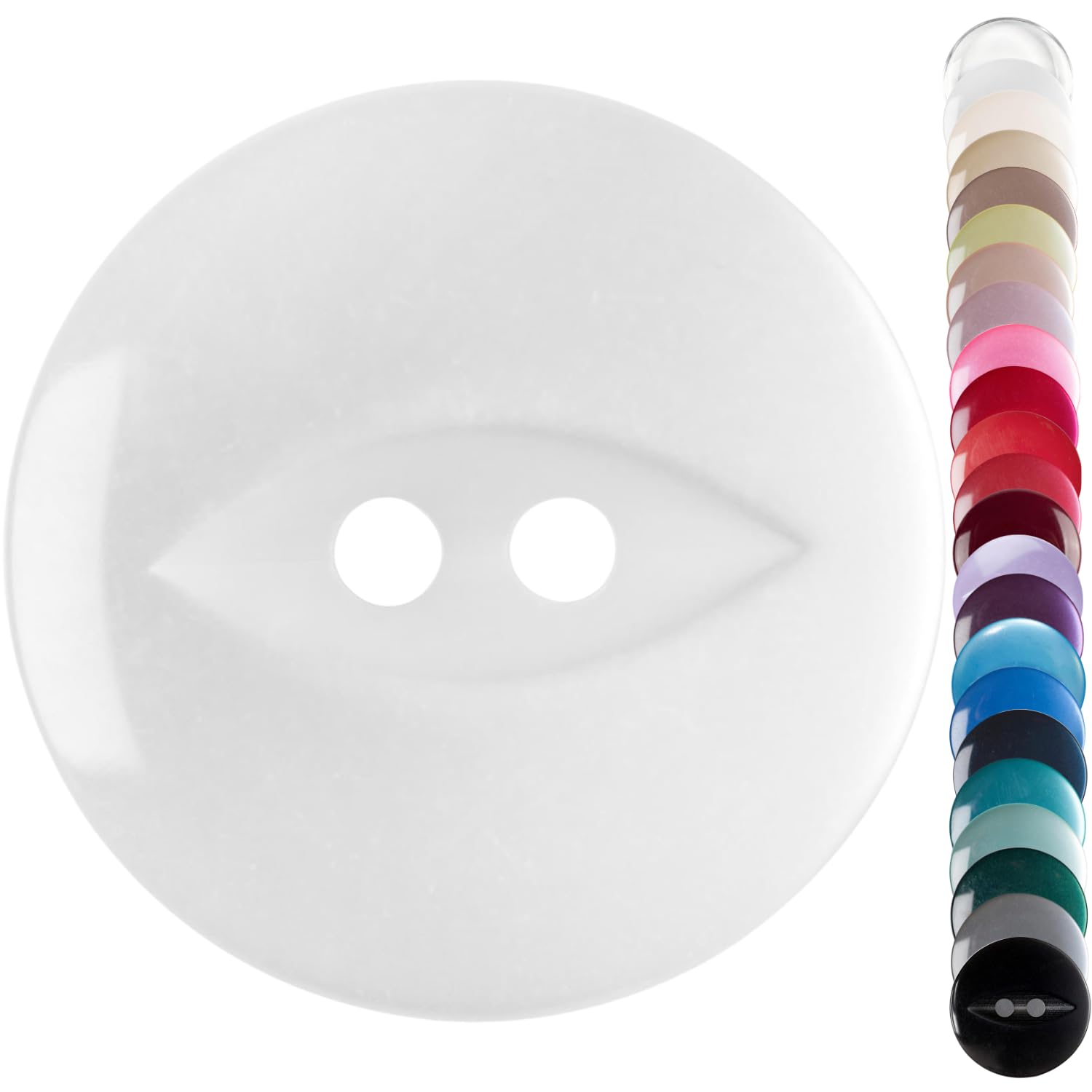 Creamy White Small Cardigan Buttons, 14mm Fish Eye, Pack of 10 Matching
