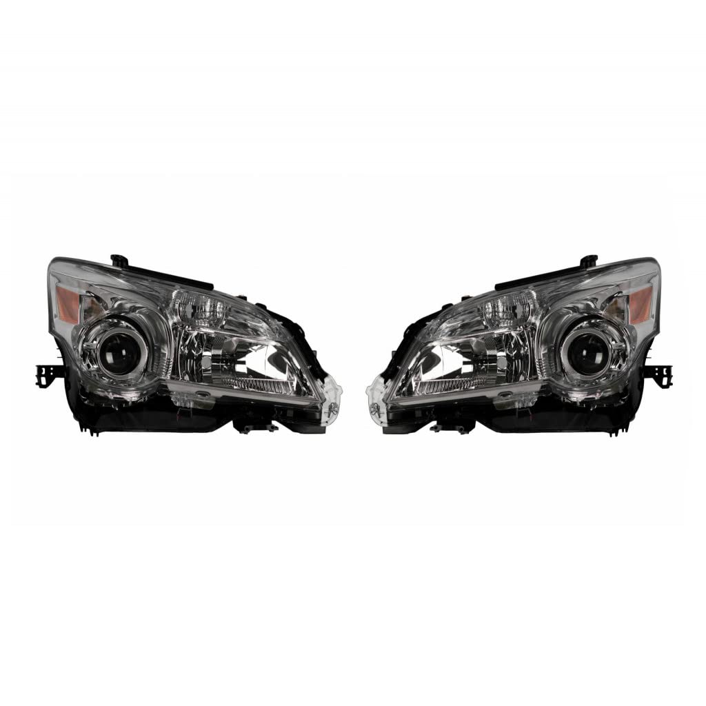 Photo 1 of 1 QTY ONLY *** For Lexus GX460 2010 2011 2012 2013 OEM Headlight Driver and Passenger Side | Pair | Lens & Housing | Halogen | Chrome | Replacement For LX2518127, LX2519127 | 191275267561, 191275267691