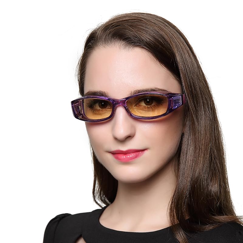 Image of Dry Eyes Relief Eyeglasses, Blue Light Blocking, Moisture Chamber Glasses Computer Reading /Gaming /TV /Phones Glasses for Men /Women, Anti Eyestrainfor Indoor (White)