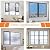 VOLLENC Window Insulation Kit for Winter, W55xH70cm(21.6x27.5in) Tear Resistant Weatherproofing Window Insulation Kits to Keep Cold Out, Double-Side Tape Included
