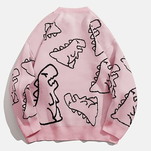 Women's Dinosaur Graphic Sweaters Cartoon Kwaii Knit Crewneck Long Sleeve Oversized Pullover Jumpers4