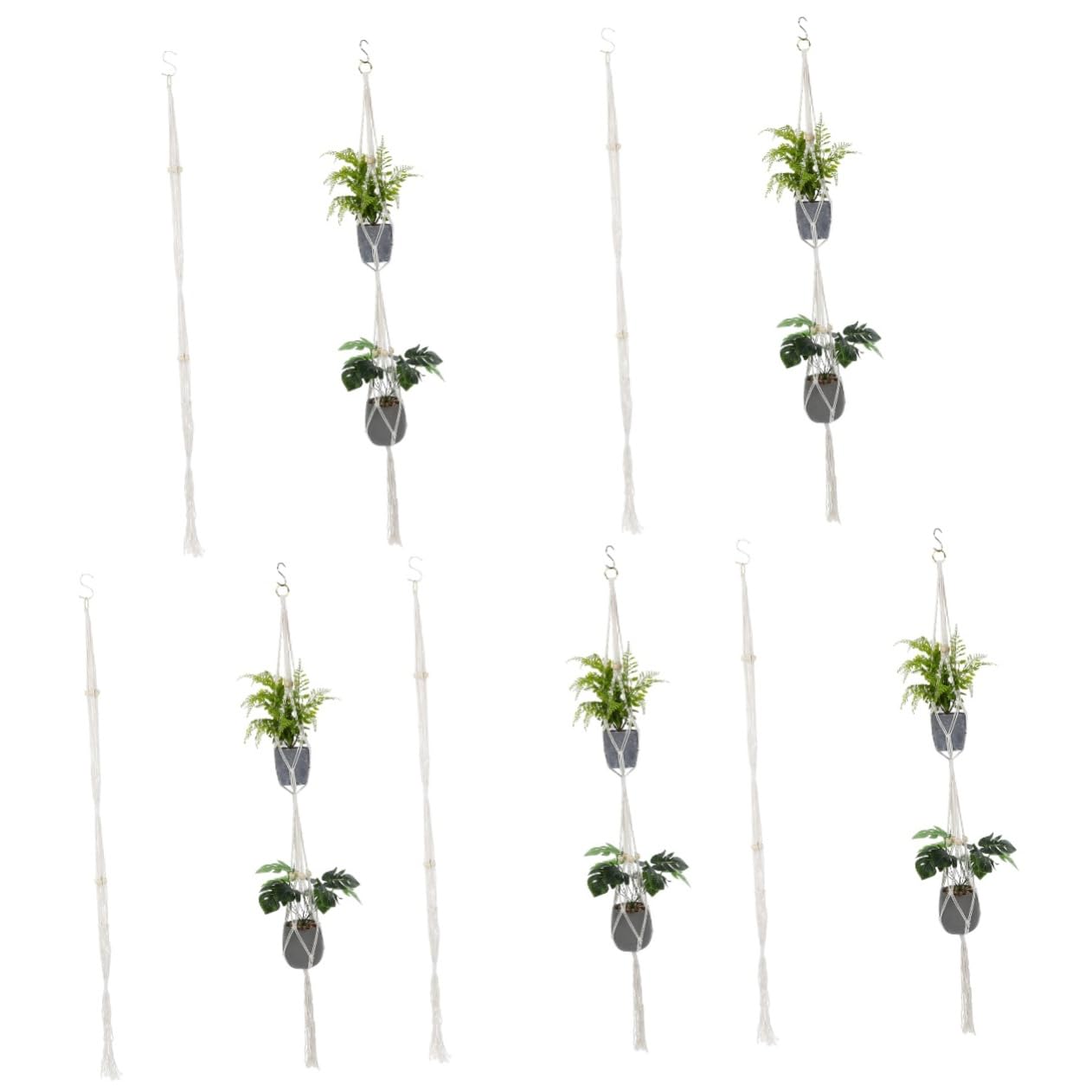 Yardwe 5 Set Di Portavasi Sospesi Portavasi Da Parete in Macramè Decorazioni Per Interni
