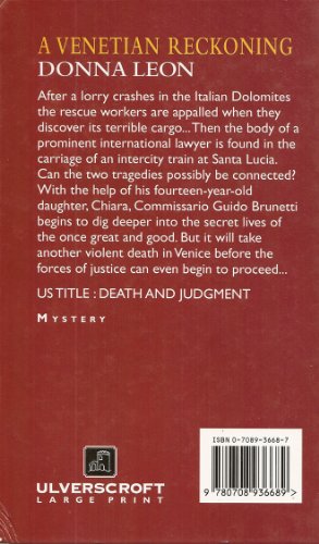 A Venetian Reckoning (U) (Ulverscroft Large Pri... [Large Print] 0708936687 Book Cover