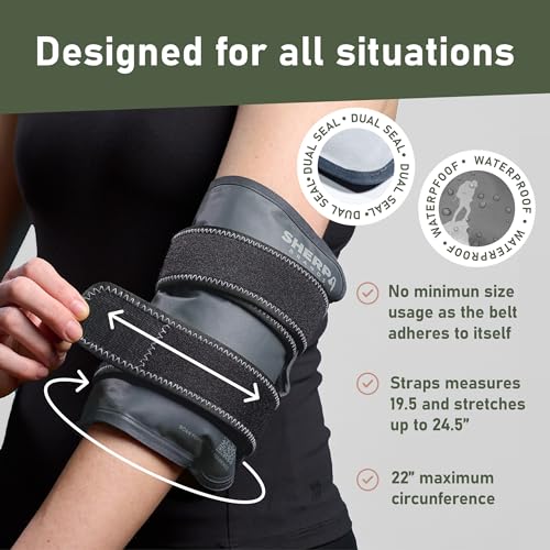 Image of Medium Gel Ice Packs for Injuries Reusable Wrap with Straps - Hot and Cold Pack for Pain Relief, Tennis Elbow, Ankle, Foot, Hand - 8 inch x 12 inch - Grey