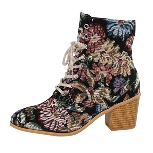 Bottes femme talon compensé anti-glisse avec bout fermé chaud pour l'hiver quotidien
