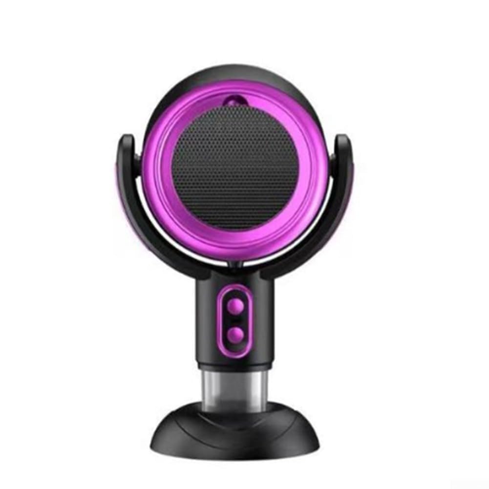 Campana extractora portátil desmontable con purificación de aire y ventilador de escape recargable por USB para barbacoa interior y cocina caliente, negro-dorado (negro-morado)