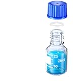 YHNNH GL45 GL32 GL25 Round Media Storage Bottles Storage Glass Bottle with Blue Screw Cap 25ml 50ml 100ml 250ml 500ml 1000ml by ks-tek(GL45 1000ML 4PCS)