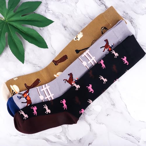 Belloxis Horse Riding Socks Horses Lovers Gifts for Cowgirl Ladies' Equestrian Zocks Gifts2