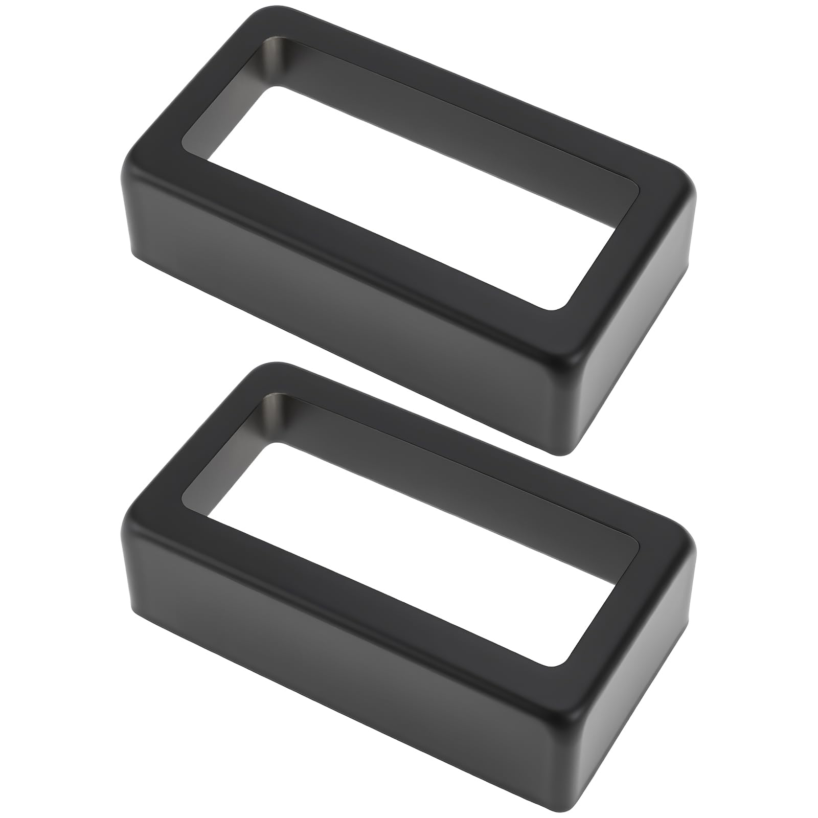 SG Store 2pcs Open-Style Humbucker Pickup Cover Metal Replacement Shell 70x38x20mm for Electric Guitar Humbuckers Black