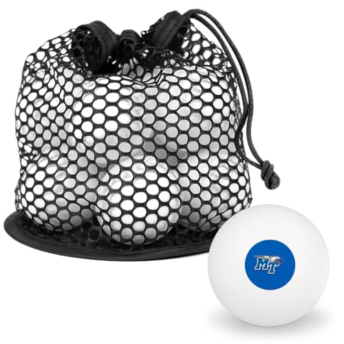 GRAPHICS & MORE Middle Tennessee State Primary Logo Novelty Table Tennis Ping Pong Ball 12 Pack with Storage Bag