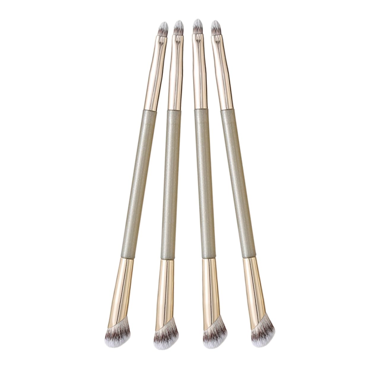 Ipetboom 4pc Set Concealer Brush for Facials Highlight Blush Eyeshadow Dual Sided Makeup Brush for Liquid Blending