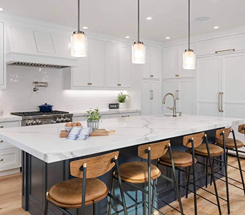 Xinbei Lighting Pendant Lighting Modern 1 Light Mini Pendant Light With Dual Glass In Brushed Nickel, Adjustable Hanging Ceiling Light For Kitchen & Living Room Xb-P1195-Bn #TOP2