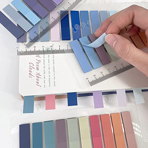 Image of Sticky Tabs Sticky Index Tabs for Annotating Books Page Markers Transparent Sticky Notes Colorful Morandi Sticky Book Tabs (4 Packs | 800 Pcs)