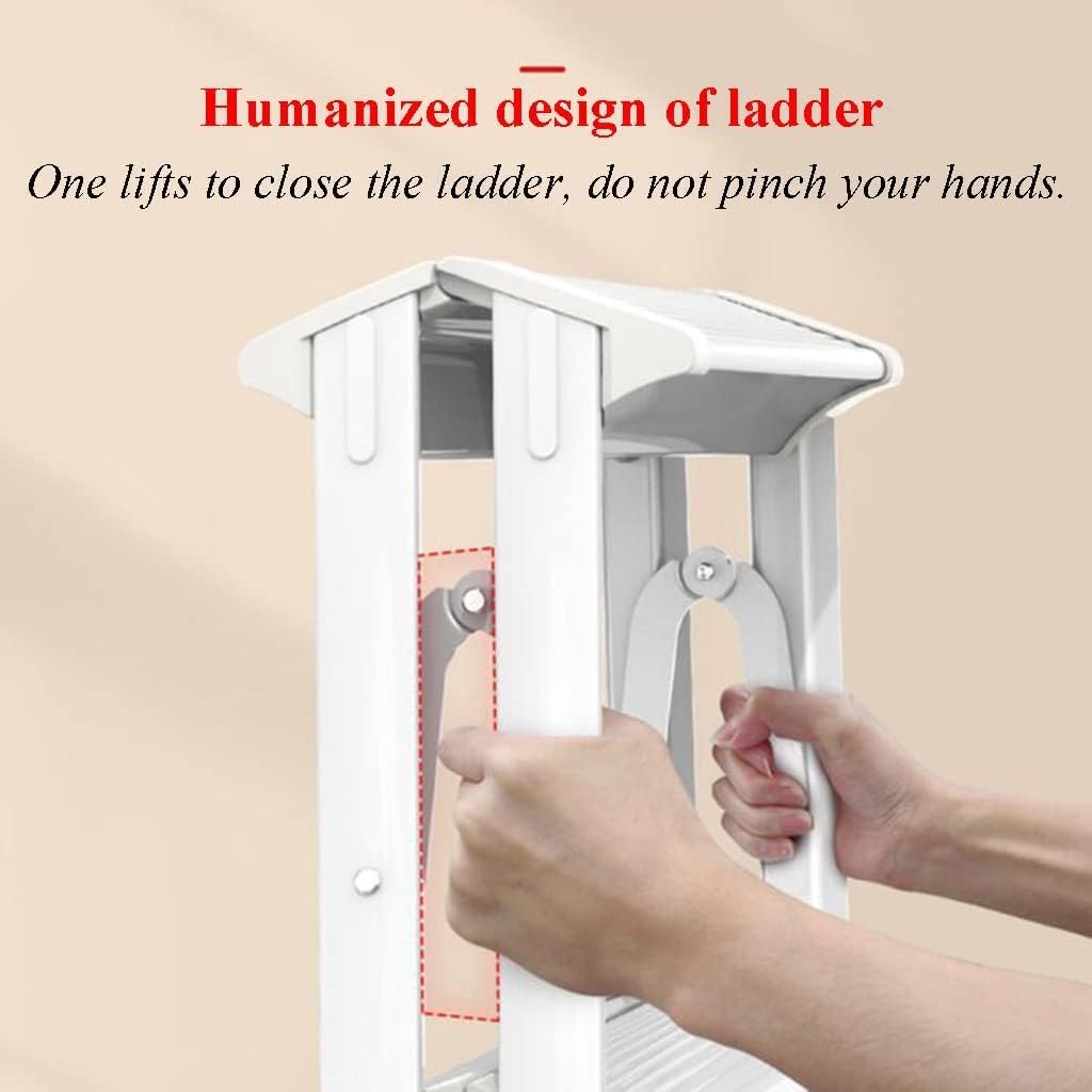 Foldable Telescoping Ladders Thickened Aluminum Alloy Folding Ladder Wide Pedal Home Step Ladders Load-Bearing 330l