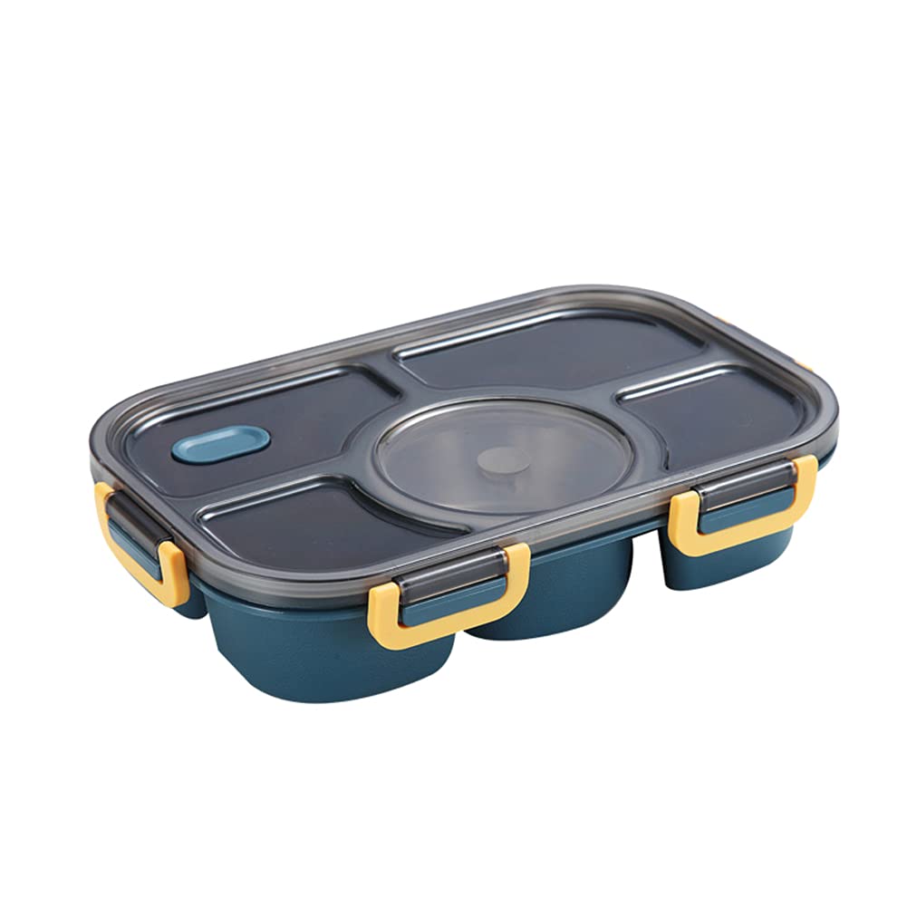 CTRLZS Bento Lunch Box,5-Compartment Food Container with Salad Bowl,Leakproof Salad Lunch Containers for,School