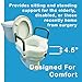 Carex 4.5 Inch Raised Toilet Seat with Arms, Supports Up to 300 lbs. Capacity, Elevating and Raising Toilet Seat Riser for Elderly and Handicap, Padded Armrests for Support, White