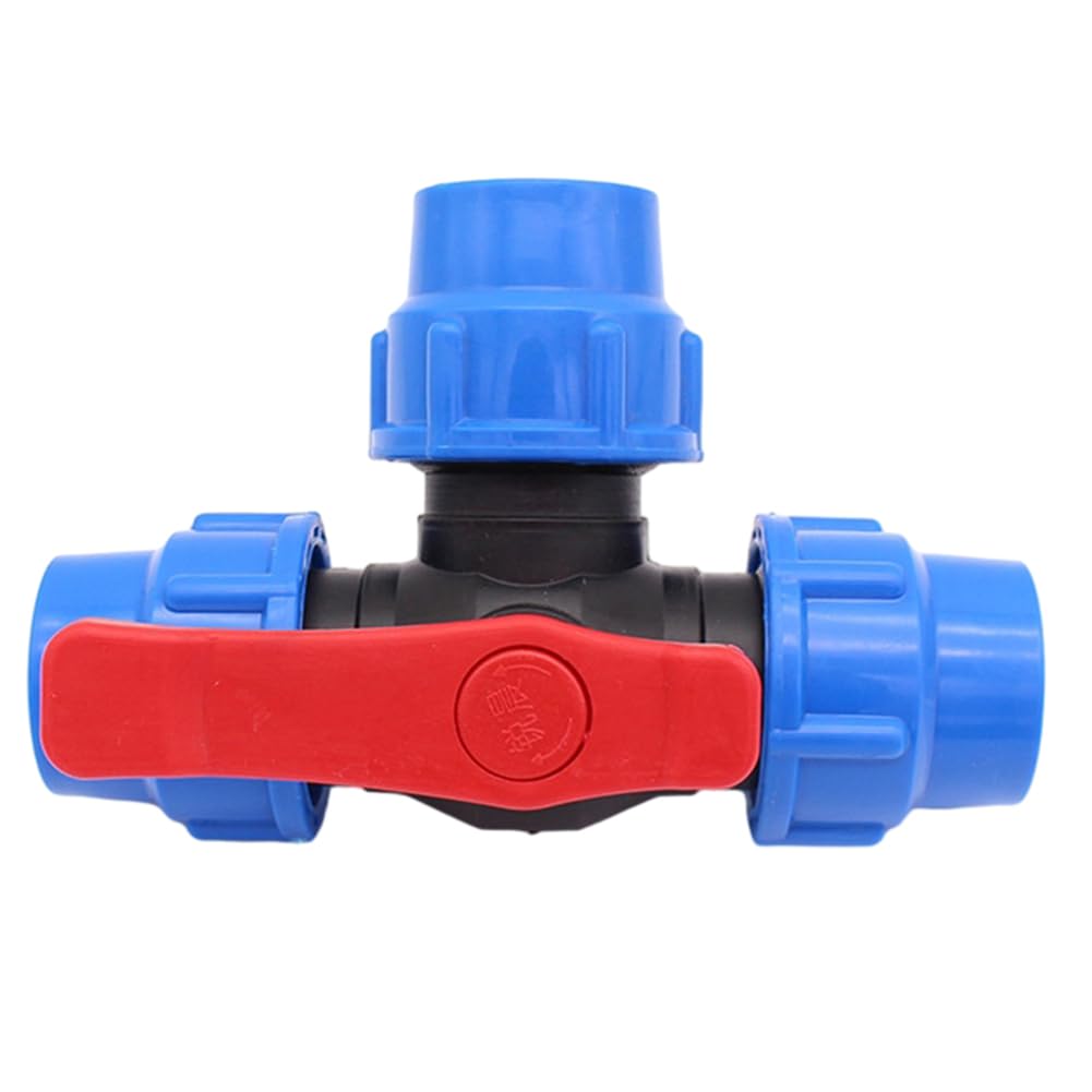 3-Way Valve Garden Hose PE Connector Splitter, Hose Manifold, Heavy Duty Water Hose Fittings - 20mm/25mm/32mm/40mm/50mm