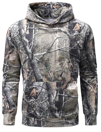 Flygo Camo Hoodie for Girls Boys Maple Leaf Print Hoodies Cute Oversized Hooded Trendy Sweatshirt Kids 5-14 Years