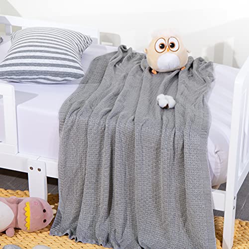 Image of NTBAY Rayon Derived from Bamboo Toddler Blanket, 30 x 40, Sliver Grey