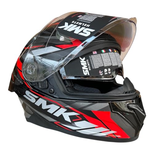 Image of SMK Typhoon Rival Full Face Dual Visor Helmet, Dual Spoiler, ISI DOT ECE 22.06 Certified