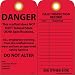 NMC SPT1 DANGER - DO NOT USE THIS SCAFFOLD - KEEP OFF - DO NOT ALTER Tag - [Pack of 25] 3 in. x 6 in. 2 Side Cardstock Inspection Tag with Grommet