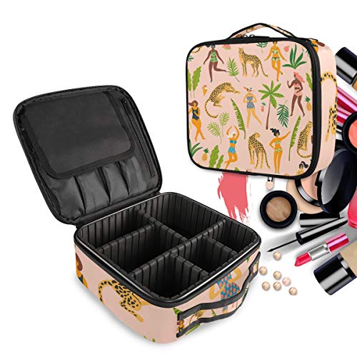 Pochette sacs cas léopards de beauté organisateur de maquillage