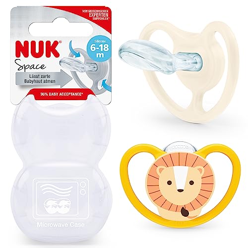 NUK Space chupete | 6-18 meses | Chupetes con ventilación adicional para pieles sensibles | Silicona sin BPA | Boy | 2 unidades
