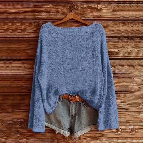 Womens Boho Oversized Sweater Vintage Ethnic Graphic Pullover Knitted Tops Baggy Fall Bell Long Sleeve Floral Blouses2