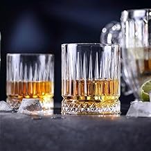 Premium Crystal Whiskey Glasses et of 4 Premium | 350 ml | Bar Glass for Drinking Bourbon, Whisky, Scotch, Cocktails, Cognac- Old Fashioned Cocktail Tumblers (Set of 4)
