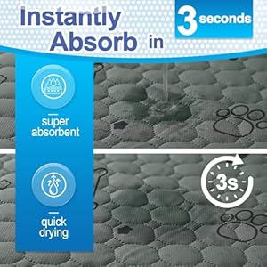 Washable Pee Pads for Dogs – 2-Pack Super Absorbent Reusable Puppy Training Pads- 100% Waterproof Whelping Pads Non-Slip Dog Mats for Floor Protector, Couch Cover, Crate, Potty Training -36″ x 48″