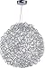 ET2 E32574-PC Dazed Aluminum Rods Mod-silhouette LED Orb Pendant Ceiling Lighting, 12-Light 14.4 Total Watts, 24"H x 24"W, Polished Chrome