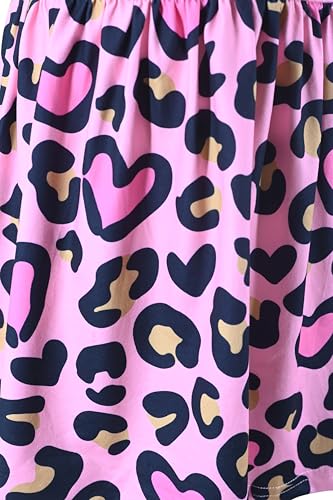 Image of Unique Baby Girls' Short Sleeve Everyday Printed Dresses for Kid and Toddler, Sizes 2T-12Y