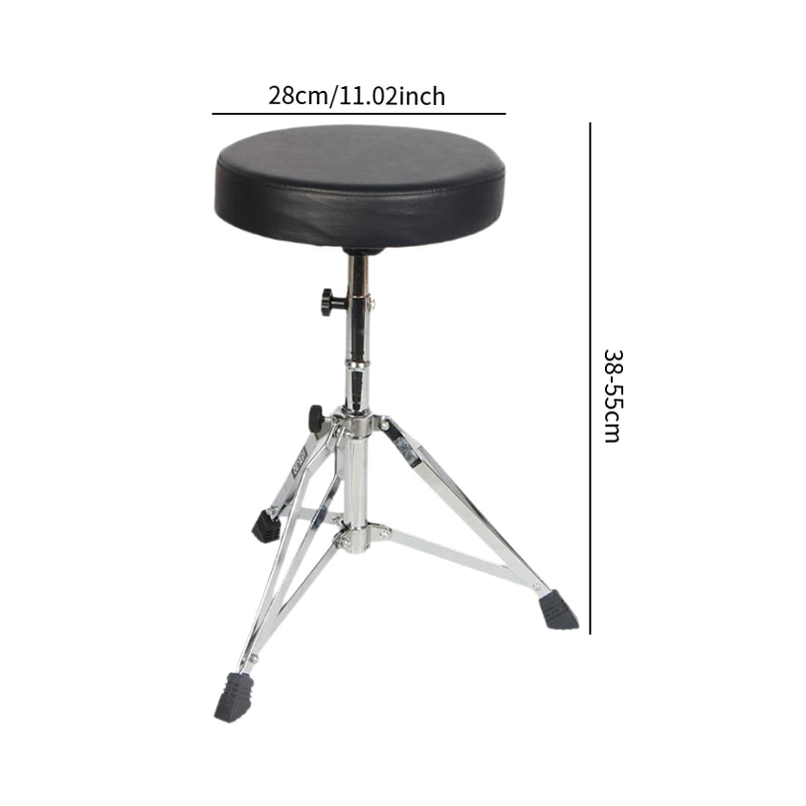 Oshhni Taburete de asiento de batería, trono de tambor, silla de batería, taburete de tambor acolchado para,